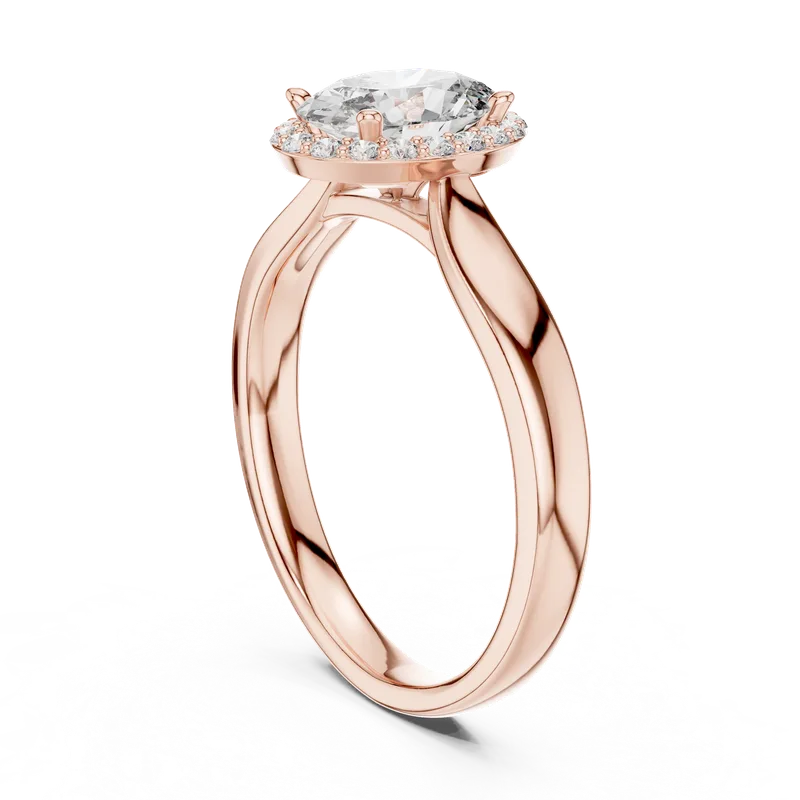 18K Gold Oval Diamond Pavé Ring – 0.808 ct (00001L-47-) – Rings by Ivanka & Co