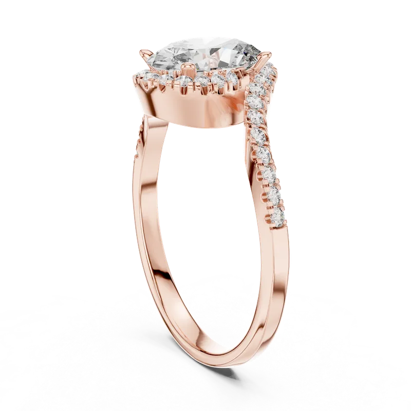 18K Gold Oval Diamond Pavé Ring – 1.27 ct (00001L-48-) – Rings by Ivanka & Co