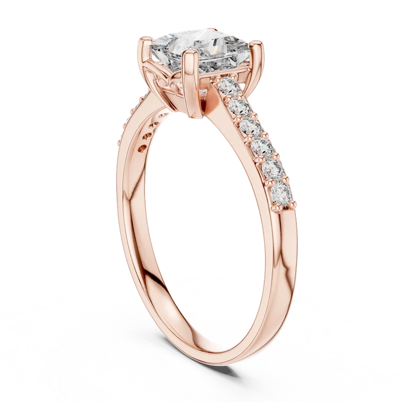 18K Gold Princess Diamond Pavé Ring – 0.24 ct (00001L-6-) – Rings by Ivanka & Co
