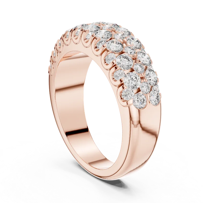 18K Gold Round Diamond Pavé Ring – 1.918 ct (01) – Rings by Ivanka & Co
