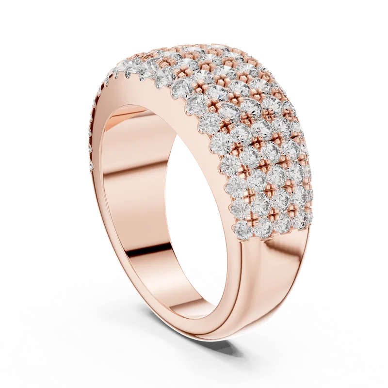 18K Gold Round Diamond Pavé Ring – 2.28 ct (02) – Rings by Ivanka & Co