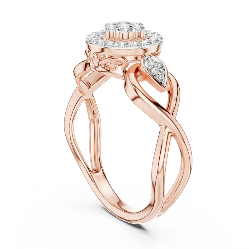 18K Gold Round Diamond Pavé Ring – 0.331 ct (12-10002-L) – Rings by Ivanka & Co