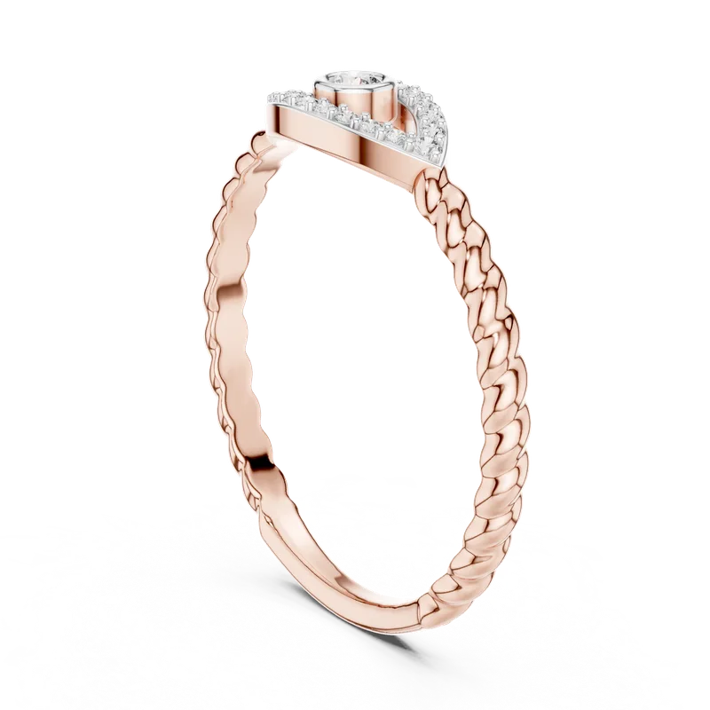 18K Gold Round Diamond Pavé Ring – 0.099 ct (12-10014-L) – Rings by Ivanka & Co