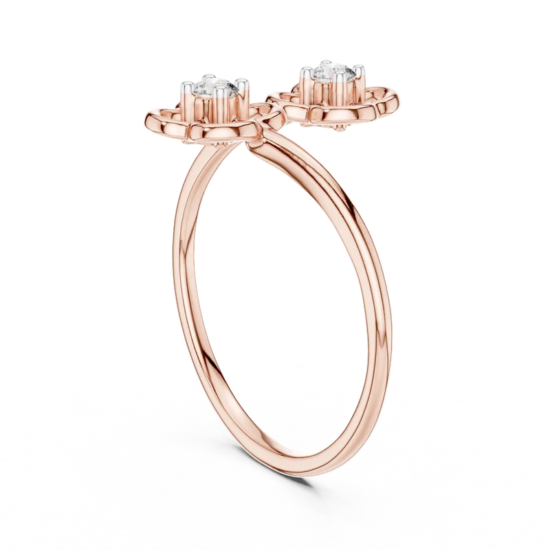 18K Gold Round Diamond Cluster Ring – 0.09 ct (12-10027-L) – Rings by Ivanka & Co