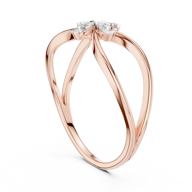 18K Gold Round Diamond Cluster Ring – 0.104 ct (12-10037-L) – Rings by Ivanka & Co