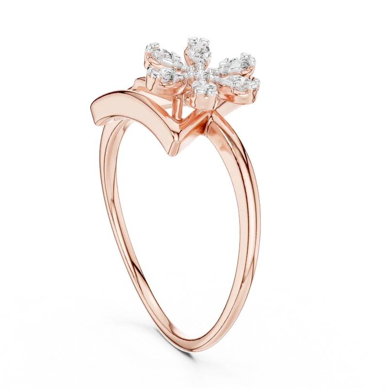 18K Gold Round Diamond Pavé Ring – 0.146 ct (12-10044-L) – Rings by Ivanka & Co