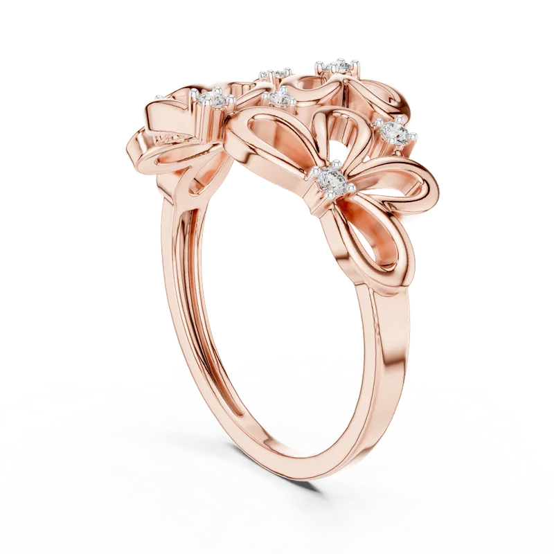 18K Gold Round Diamond Cluster Ring – 0.088 ct (12-10070-L) – Rings by Ivanka & Co