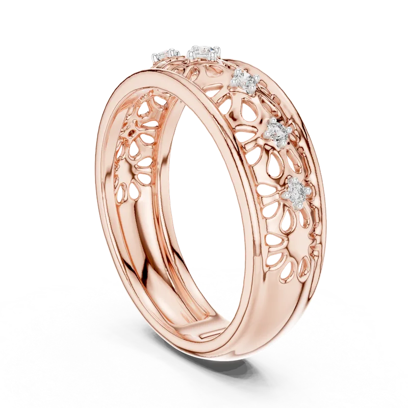 18K Gold Round Diamond Cluster Ring – 0.082 ct (12-10071-L) – Rings by Ivanka & Co
