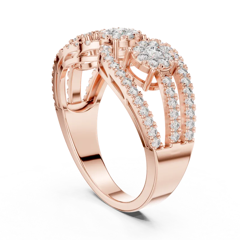 18K Gold Round Diamond Pavé Ring – 0.75 ct (19-120004L) – Rings by Ivanka & Co