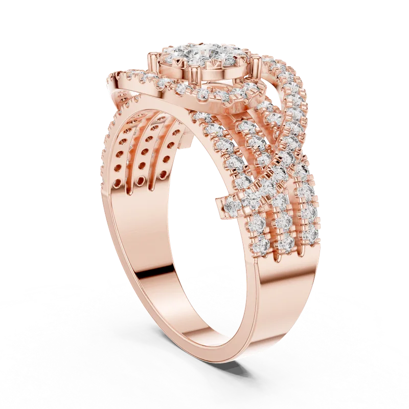 18K Gold Round Diamond Pavé Ring – 0.952 ct (19-120005L) – Rings by Ivanka & Co