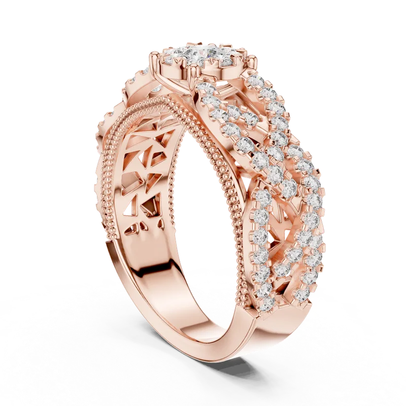18K Gold Round Diamond Pavé Ring – 0.824 ct (19-120009L) – Rings by Ivanka & Co