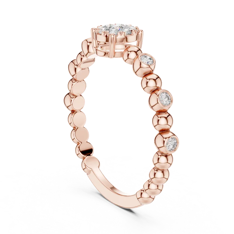 18K Gold Round Diamond Pavé Ring – 0.238 ct (19-120010L) – Rings by Ivanka & Co