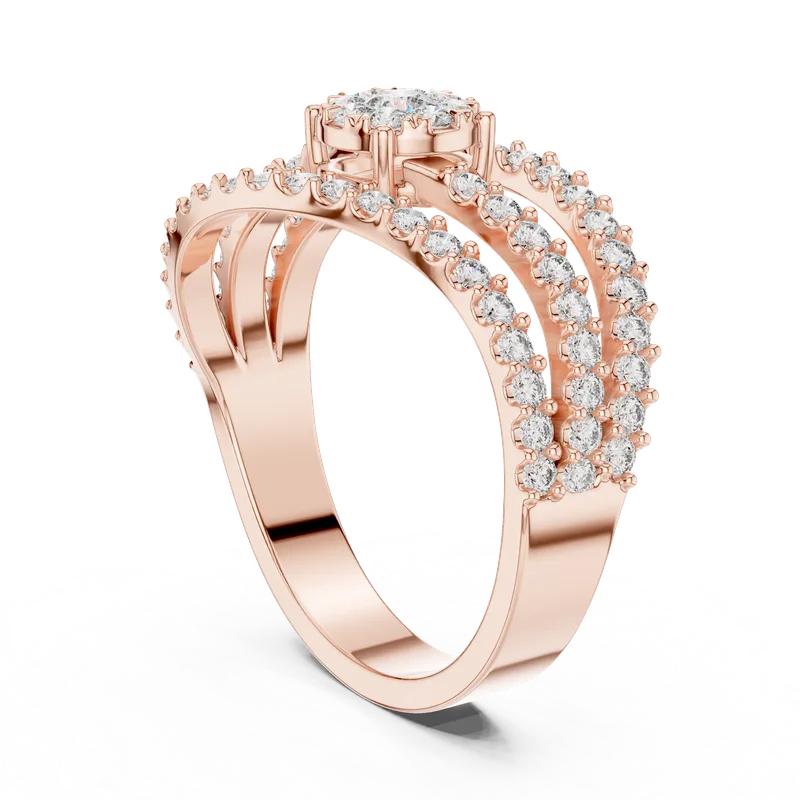 18K Gold Round Diamond Pavé Ring – 0.766 ct (19-120012L) – Rings by Ivanka & Co