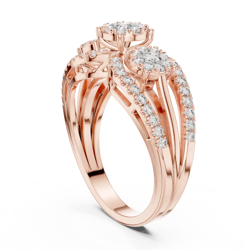 18K Gold Round Diamond Pavé Ring – 0.746 ct (19-120016L) – Rings by Ivanka & Co
