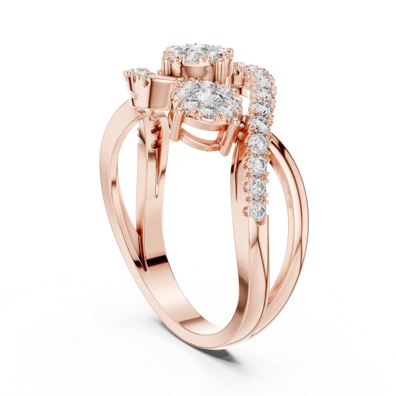 18K Gold Round Diamond Pavé Ring – 0.622 ct (19-120021L) – Rings by Ivanka & Co