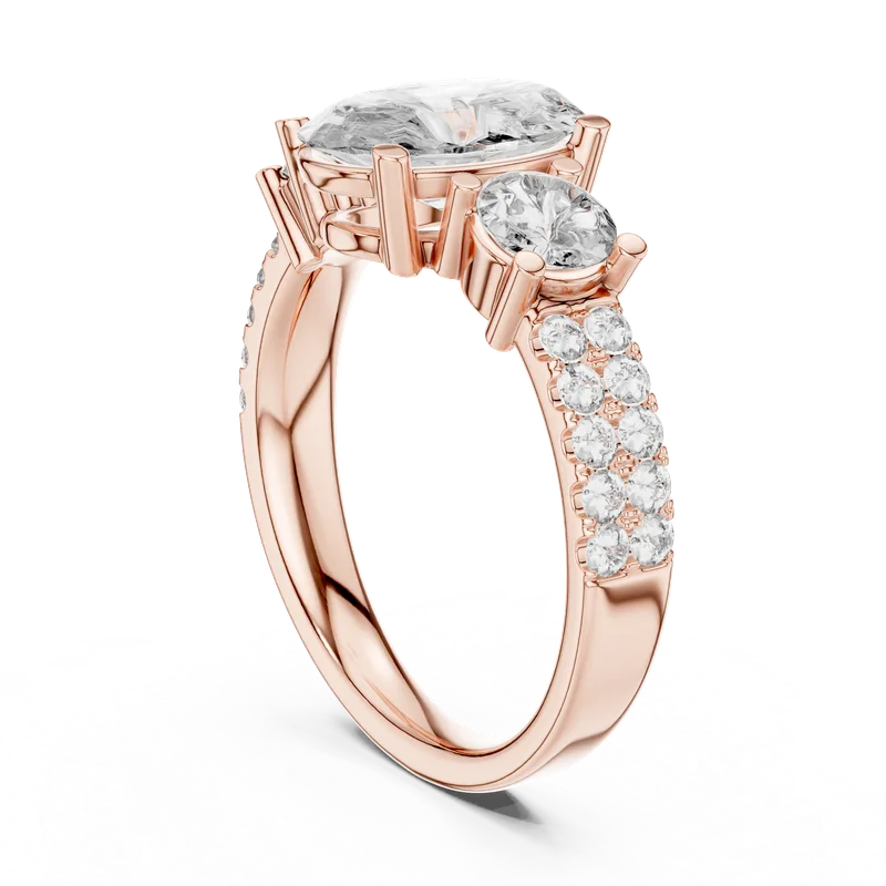 18K Gold Oval Diamond Pavé Ring – 3.1 ct (689) – Rings by Ivanka & Co