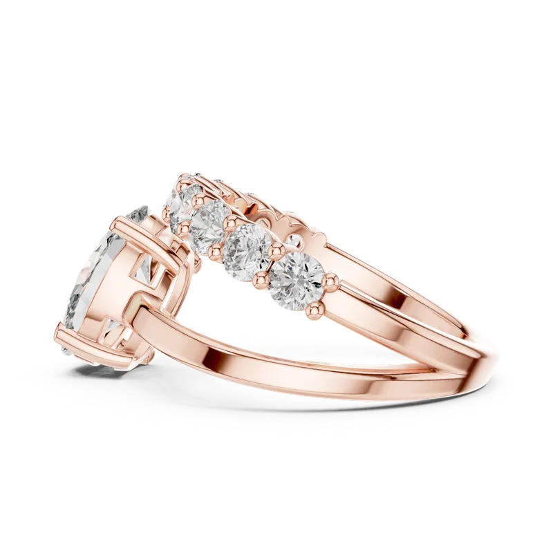 18K Gold Oval Diamond Pavé Ring – 0.99 ct (9-10015L-27) – Rings by Ivanka & Co