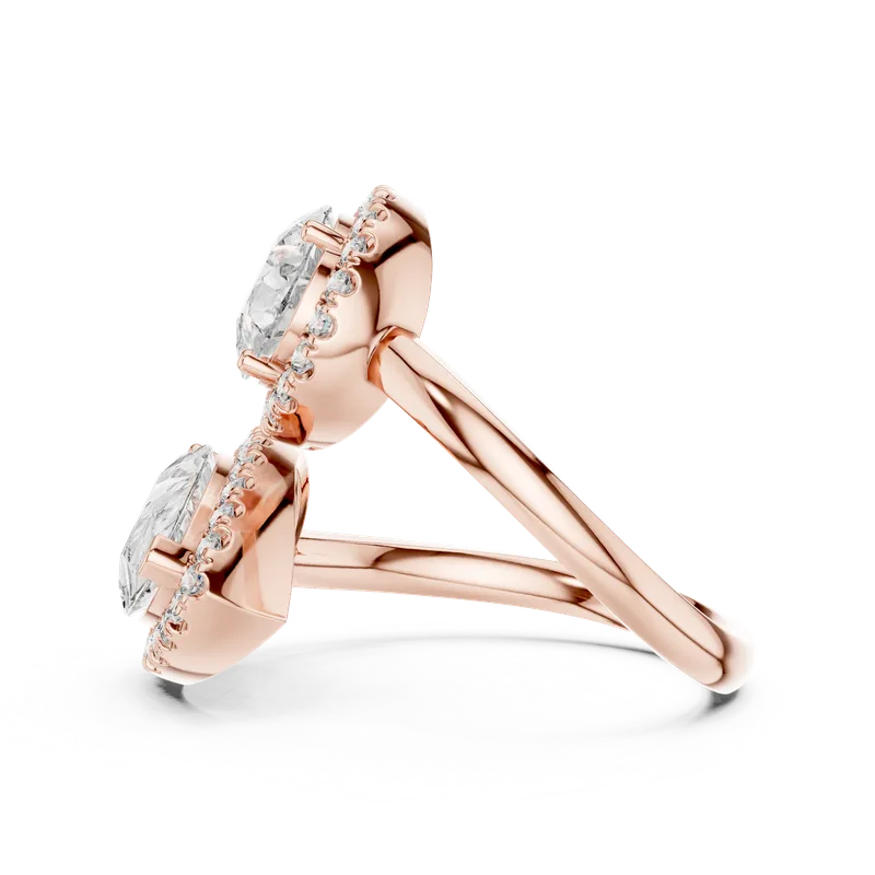 18K Gold Pear Diamond Pavé Ring – 0.64 ct (9-10020L-10) – Rings by Ivanka & Co