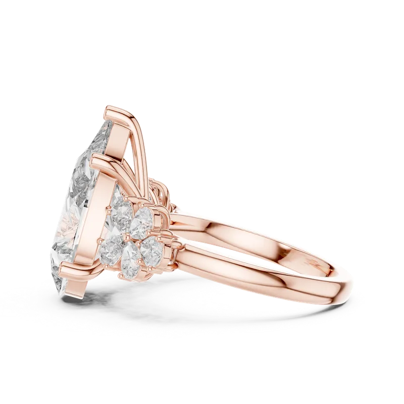 18K Gold Pear Diamond Pavé Ring – 6.8 ct (9-10024L-37) – Rings by Ivanka & Co