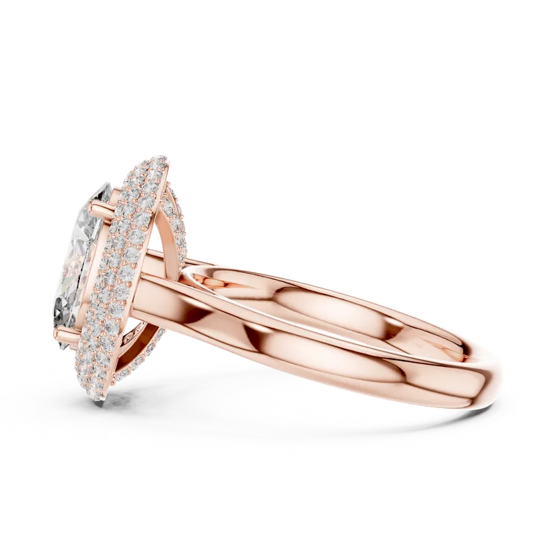 18K Gold Oval Diamond Pavé Ring – 2.496 ct (9-10038L-SS14) – Rings by Ivanka & Co
