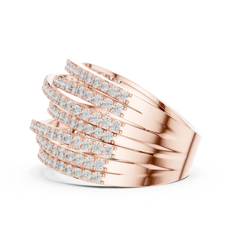 18K Gold Round Diamond Pavé Ring – 1.152 ct (9-10039L-SS7) – Rings by Ivanka & Co