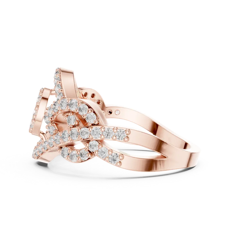 18K Gold Round Diamond Pavé Ring – 0.612 ct (9-10062L) – Rings by Ivanka & Co