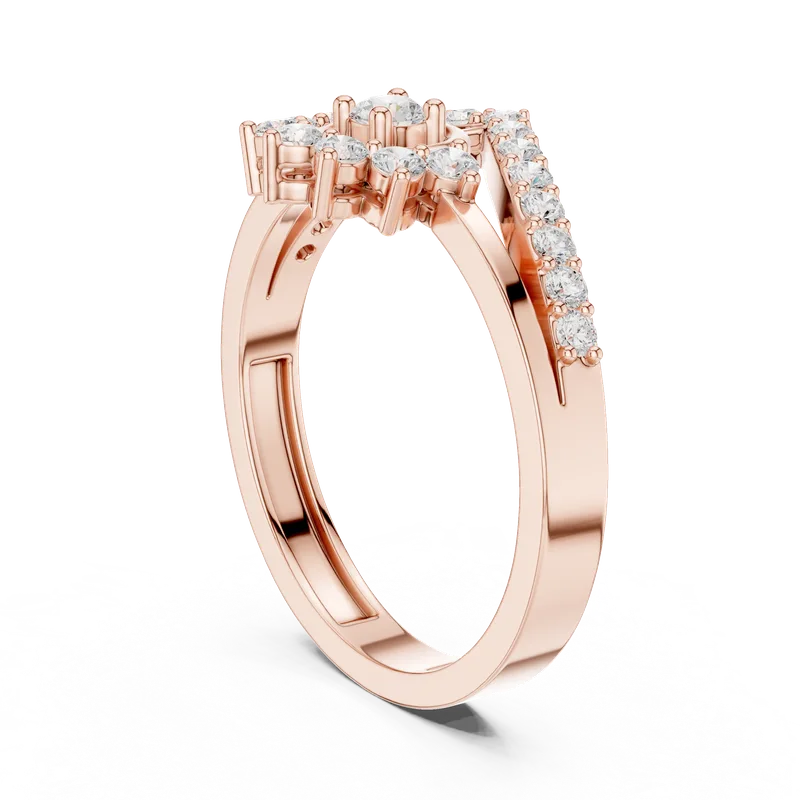 18K Gold Round Diamond Pavé Ring – 0.371 ct (ALR-159) – Rings by Ivanka & Co