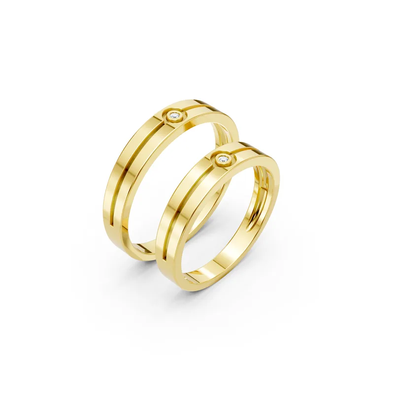18K Gold Diamond Couple Rings (A106) – Rings by Ivanka & Co