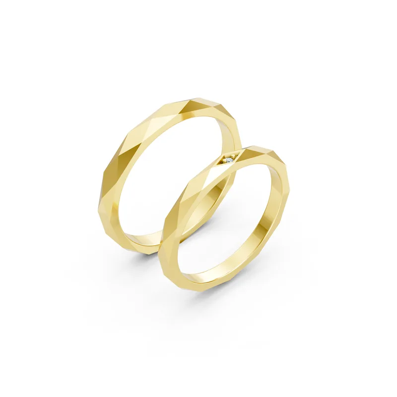 18K Gold Diamond Couple Rings (A107) – Rings by Ivanka & Co