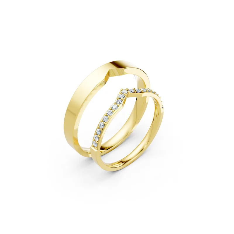 18K Gold Diamond Couple Rings (A108) – Rings by Ivanka & Co