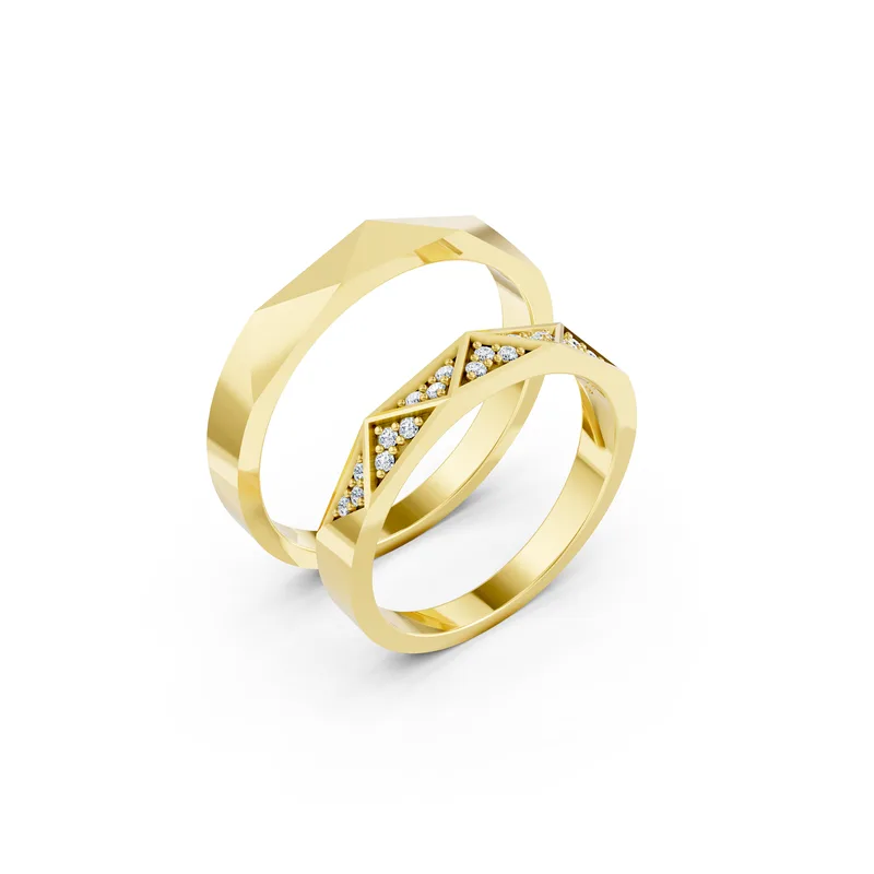 18K Gold Diamond Couple Rings (A109) – Rings by Ivanka & Co