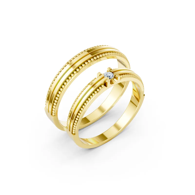 18K Gold Diamond Couple Rings (A112) – Rings by Ivanka & Co