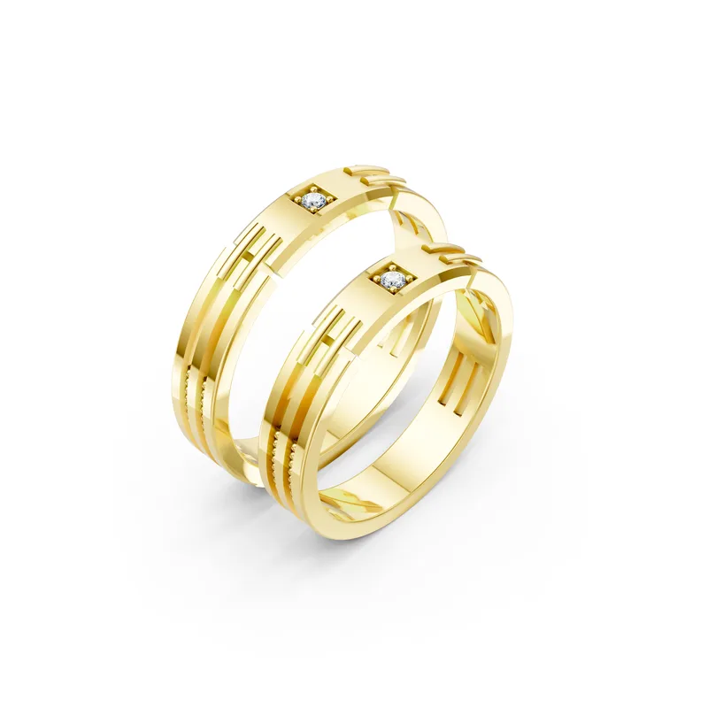 18K Gold Diamond Couple Rings (A117) – Rings by Ivanka & Co