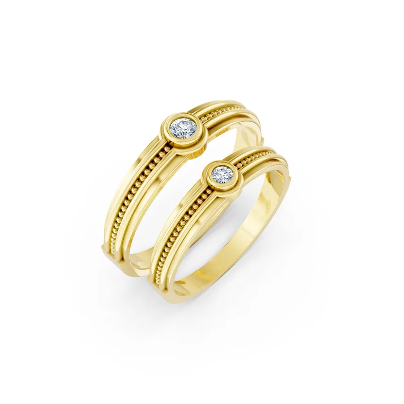 18K Gold Diamond Couple Rings (A122 Dual color) – Rings by Ivanka & Co