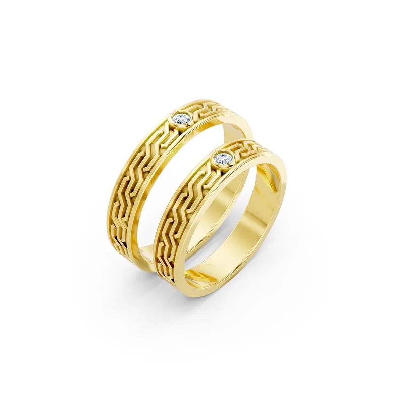 18K Gold Diamond Couple Rings (A123 Dual color) – Rings by Ivanka & Co