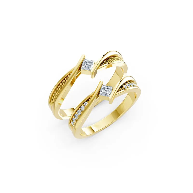 18K Gold Diamond Couple Rings (A124) – Rings by Ivanka & Co