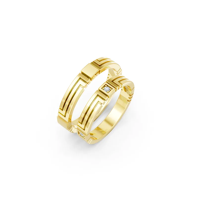 18K Gold Diamond Couple Rings (A130) – Rings by Ivanka & Co