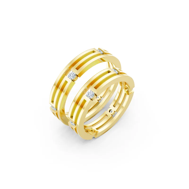 18K Gold Diamond Couple Rings (A131) – Rings by Ivanka & Co