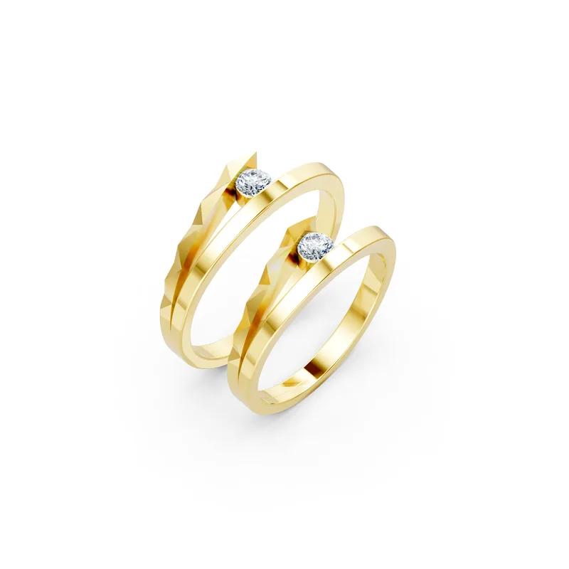 18K Gold Diamond Couple Rings (A132) – Rings by Ivanka & Co