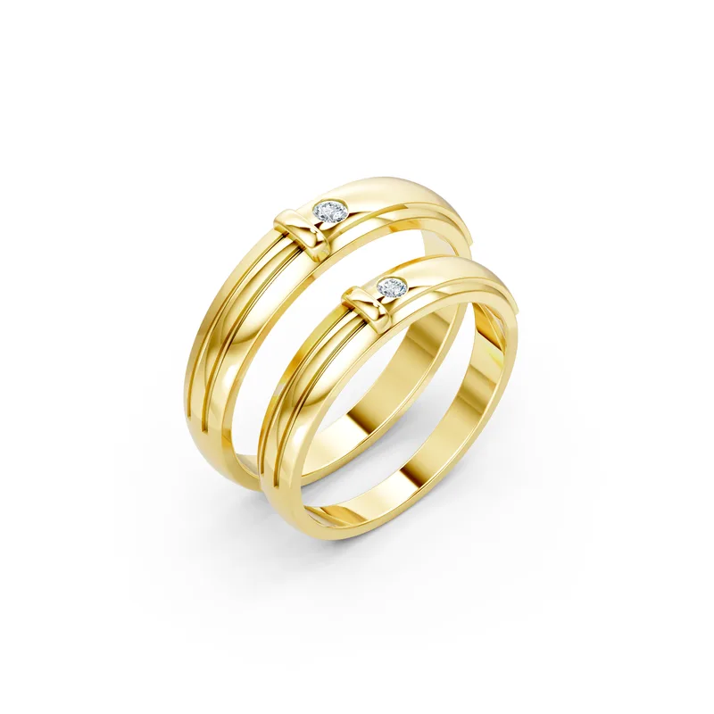 18K Gold Diamond Couple Rings (A141) – Rings by Ivanka & Co