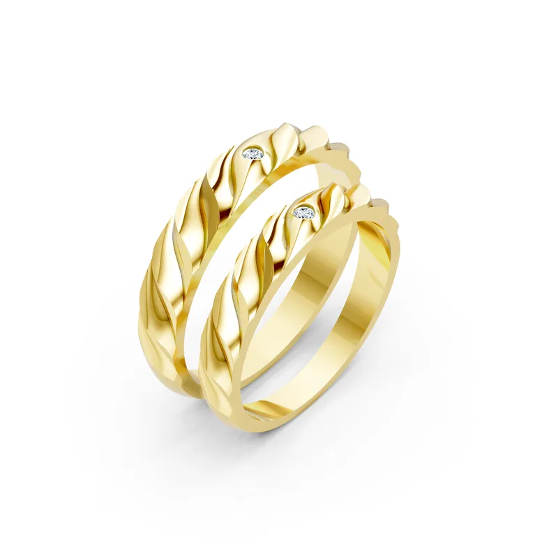 18K Gold Diamond Couple Rings (A146) – Rings by Ivanka & Co