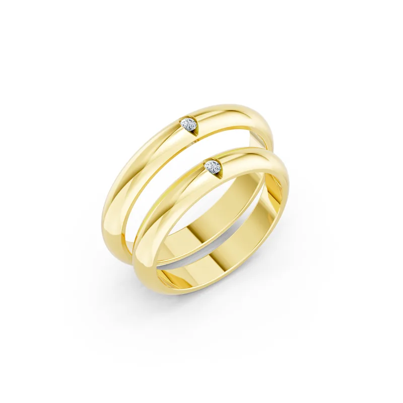 18K Gold Diamond Couple Rings (A148) – Rings by Ivanka & Co