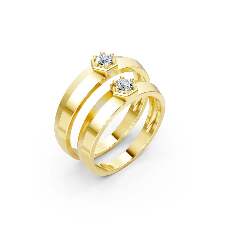 18K Gold Diamond Couple Rings (A150) – Rings by Ivanka & Co