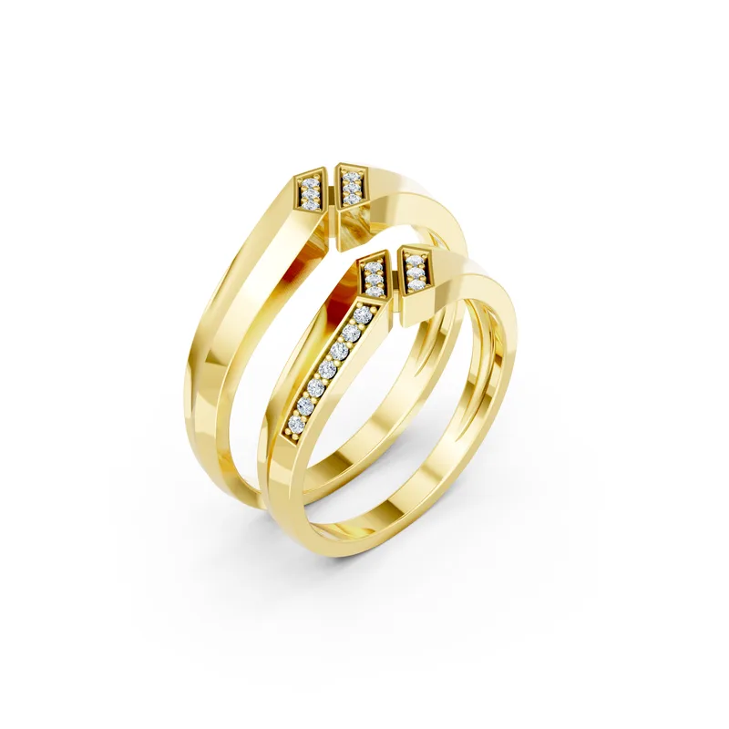 18K Gold Diamond Couple Rings (A158) – Rings by Ivanka & Co