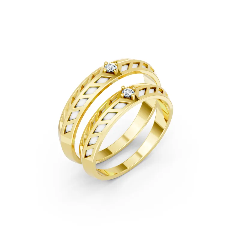 18K Gold Diamond Couple Rings (A160) – Rings by Ivanka & Co
