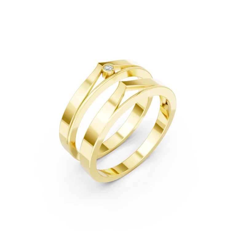 18K Gold Diamond Couple Rings (A165) – Rings by Ivanka & Co