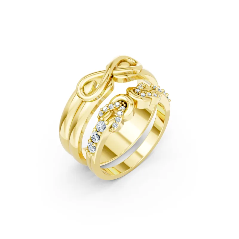 18K Gold Diamond Couple Rings (A169) – Rings by Ivanka & Co