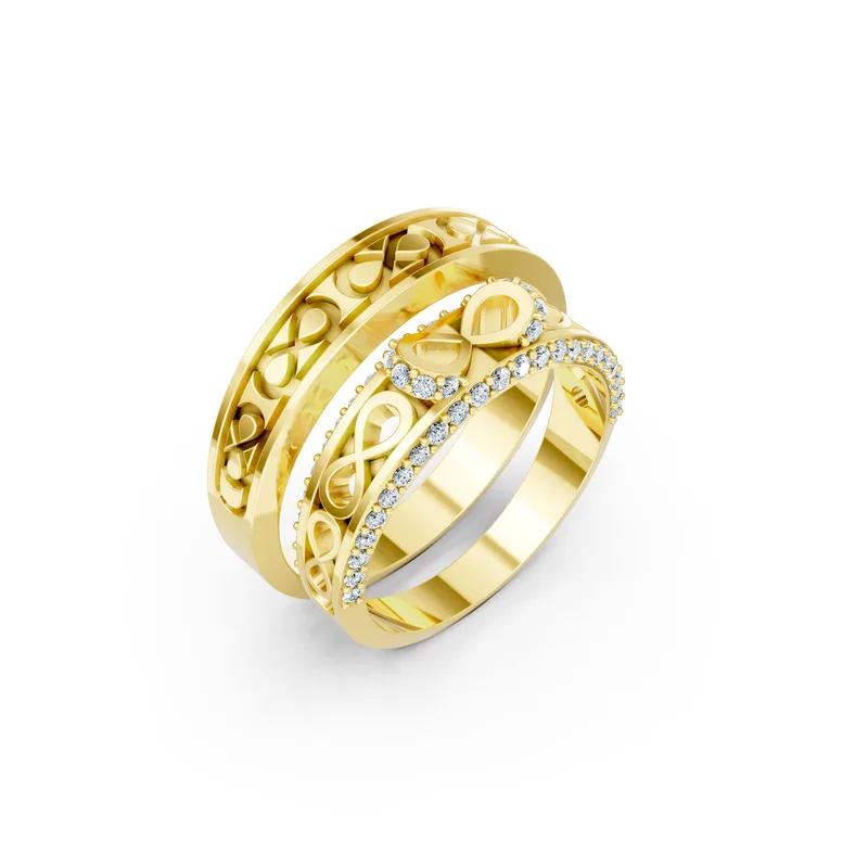 18K Gold Diamond Couple Rings (A172) – Rings by Ivanka & Co