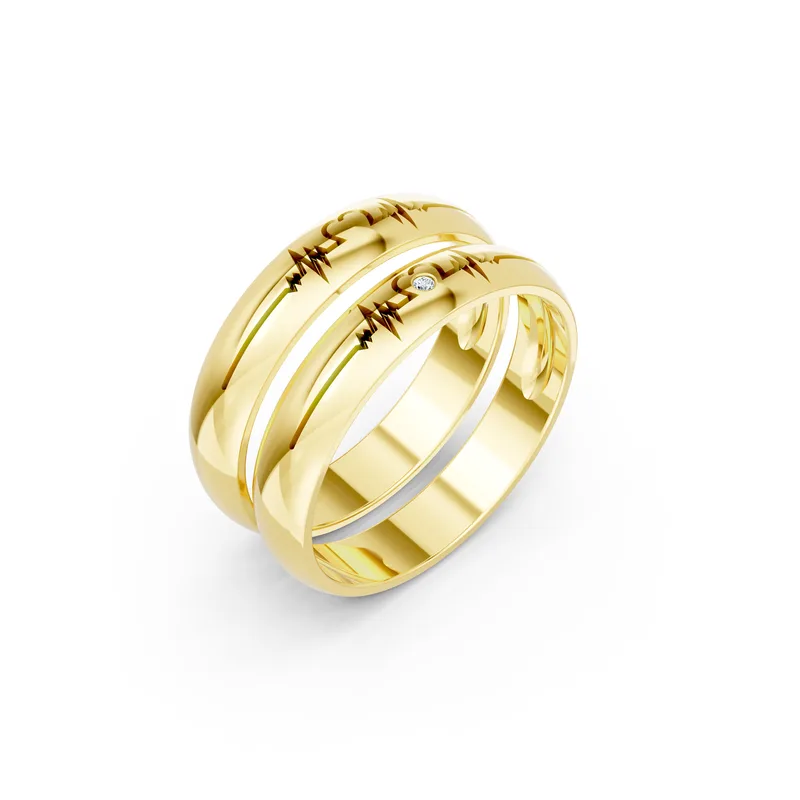 18K Gold Diamond Couple Rings (A184) – Rings by Ivanka & Co