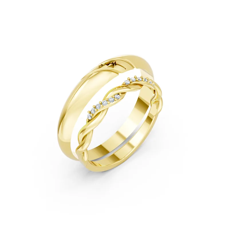 18K Gold Diamond Couple Rings (A185) – Rings by Ivanka & Co